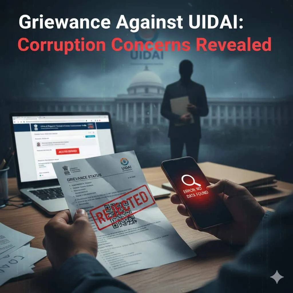 Grievance Against UIDAI: Corruption Concerns Revealed