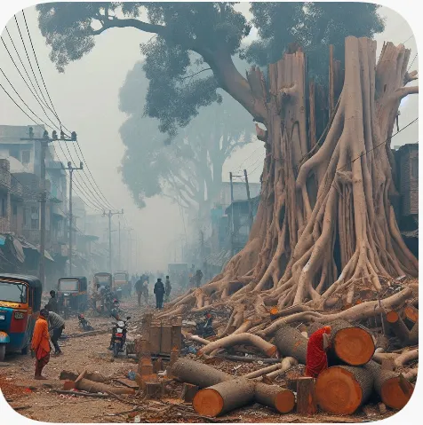 Concerns Over Tree Felling in Gorakhpur Division