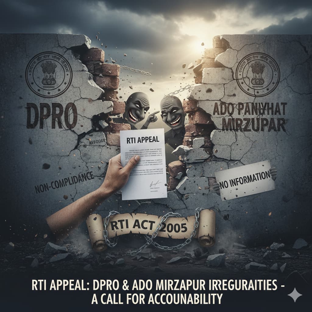 RTI Appeal Against DPRO & ADO Mirzapur Irregularities