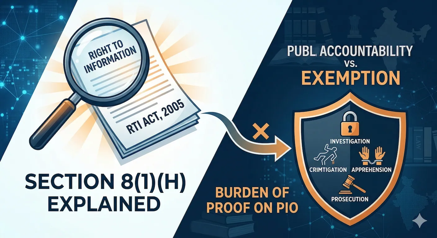 Section 8(1)(h) of RTI Act Explained in Detail