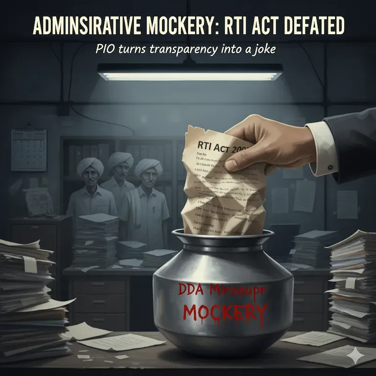 DDA made the mockery of provisions of RTI Act 2005