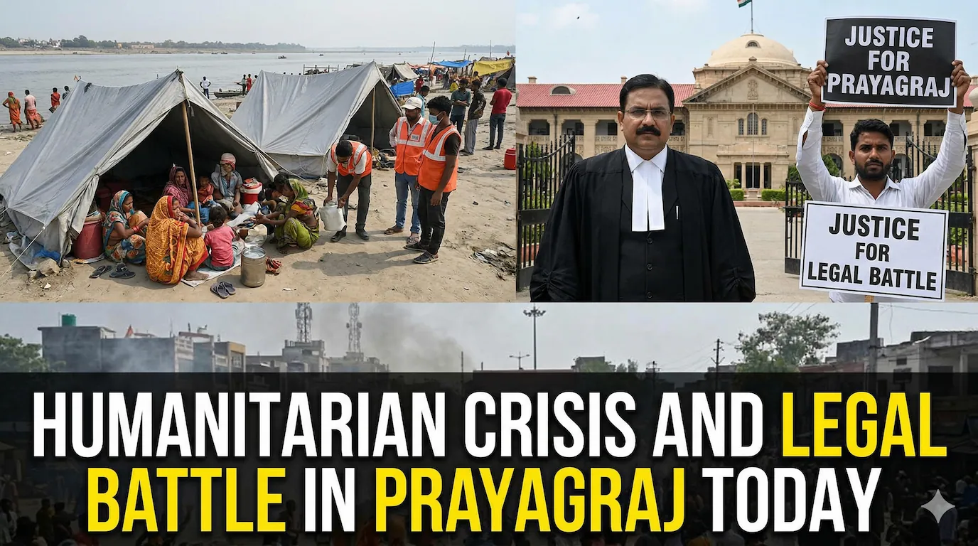 Humanitarian Crisis and Legal Battle in Prayagraj Today