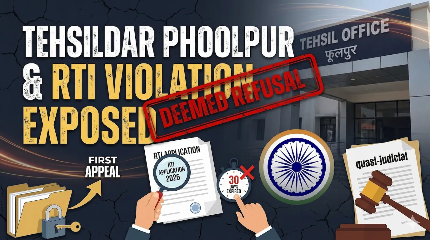 Tehsildar Phoolpur & RTI Violation Exposed