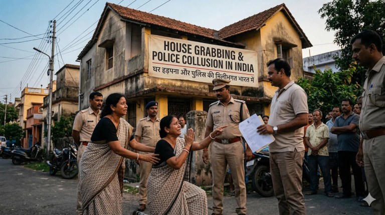 House Grabbing & Police Collusion in India