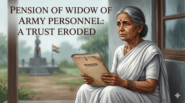 Pension of Widow of Army Personnel: A Trust Eroded