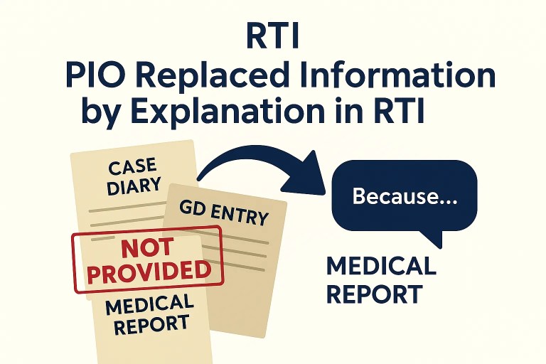 PIO Replaced Information by Explanation in RTI
