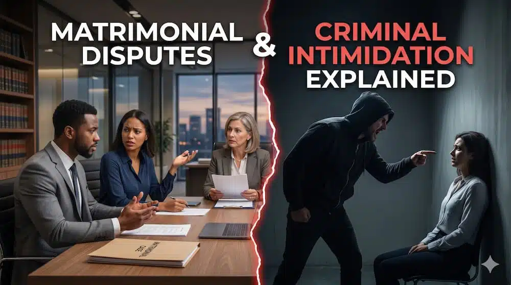 Matrimonial Disputes & Criminal Intimidation Explained