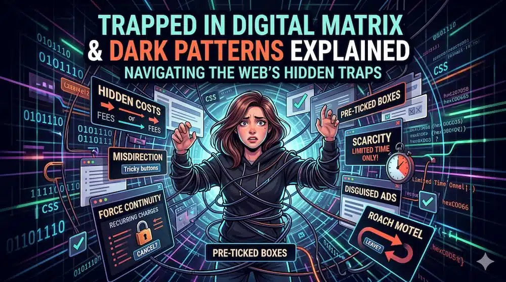 Trapped in Digital Matrix & Dark Patterns Explained