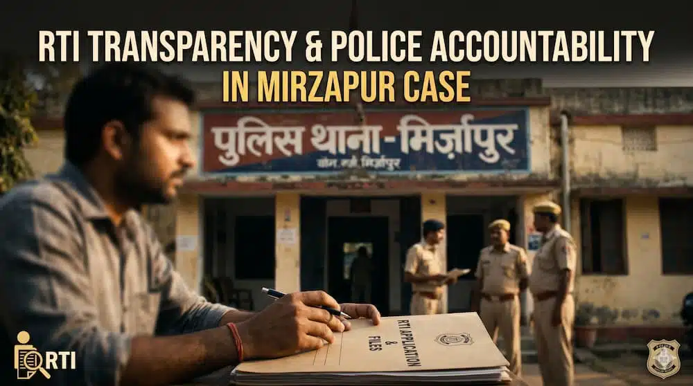 RTI Transparency & Police Accountability in Mirzapur Case