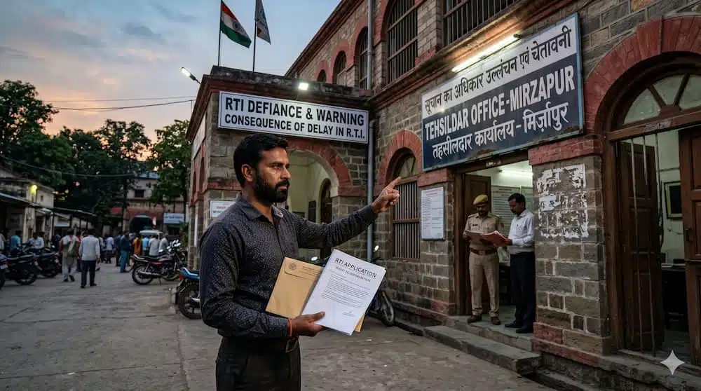 RTI Defiance & Warning to Tehsildar Mirzapur Case