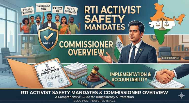 RTI Activist Safety Mandates & Commissioner Overview