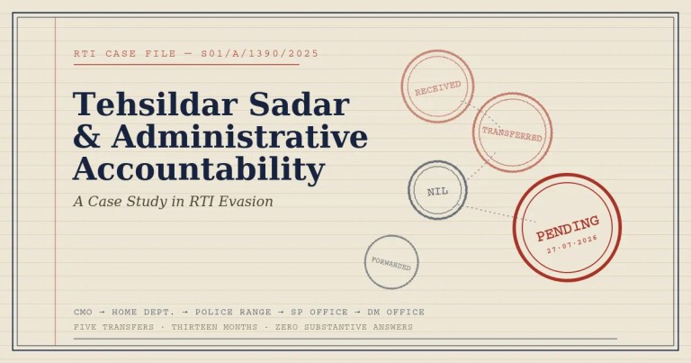 Tehsildar Sadar & Administrative Accountability Issues