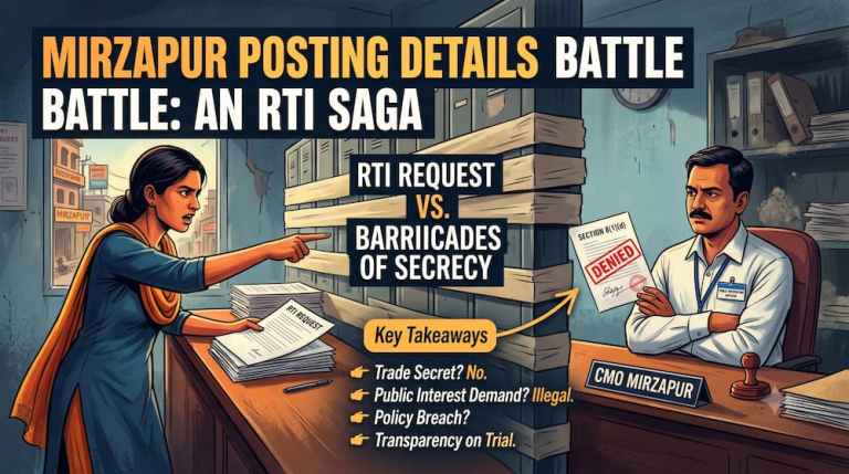 Mirzapur Posting Details Battle: An RTI Saga