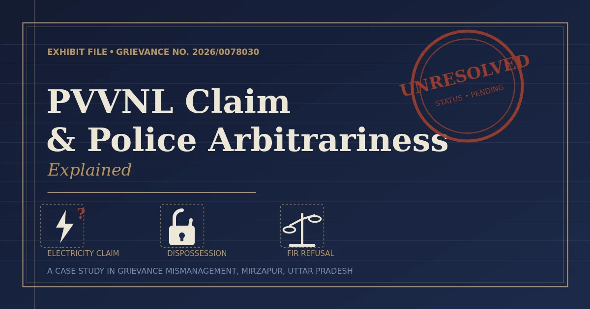 PVVNL Claim & Police Arbitrariness Explained
