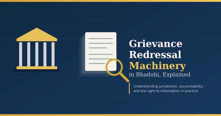 Grievance Redressal Machinery in Bhadohi Explained