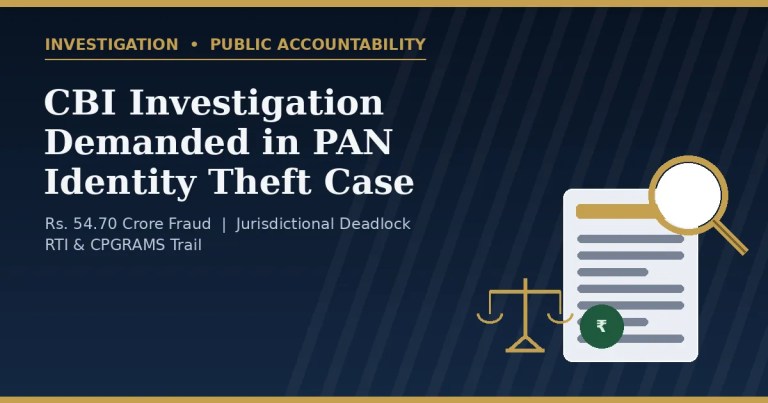 CBI Investigation Demanded in PAN Identity Theft Case