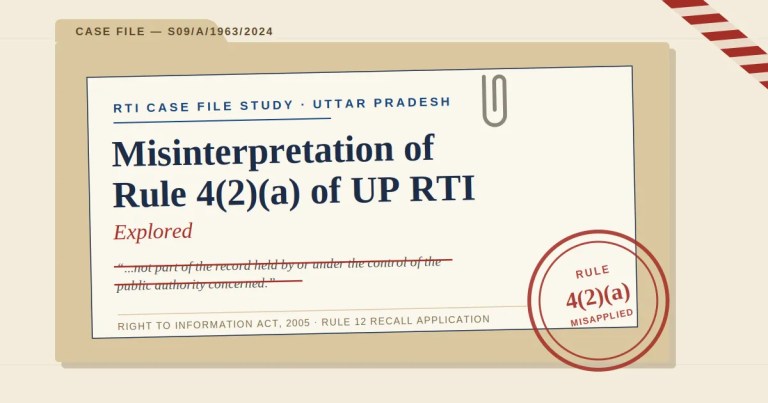 Misinterpretation of Rule 4(2)(a) of UP RTI Explored