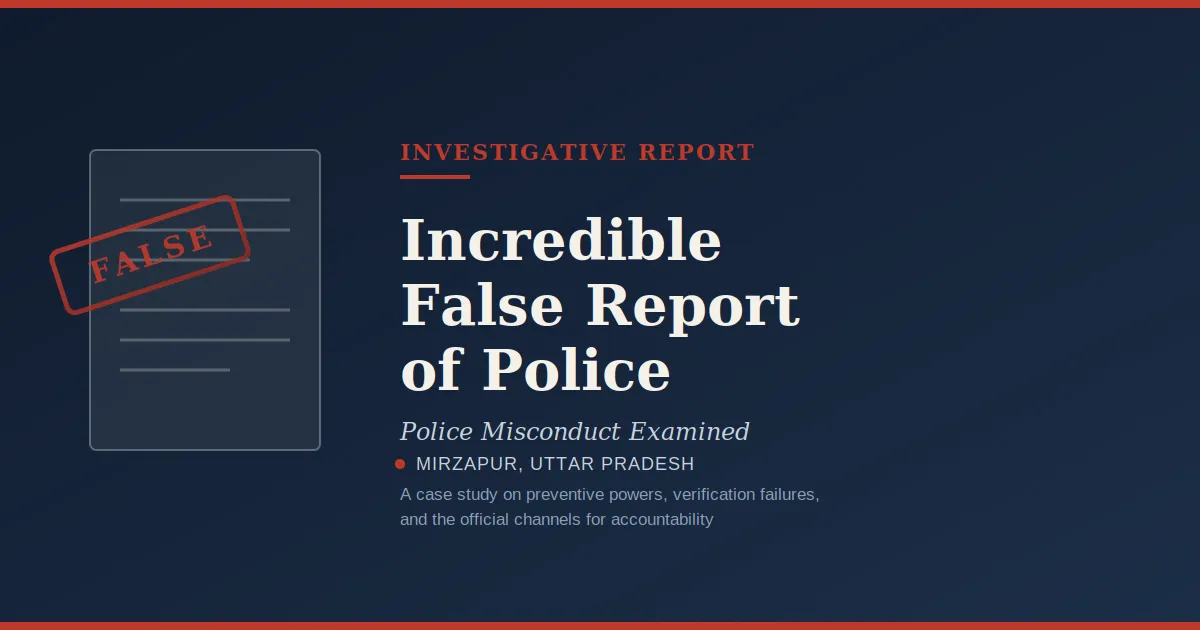 Incredible False Report of Police Misconduct Examined